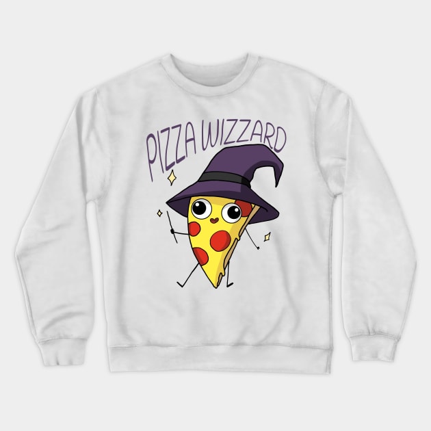 Pizza wizzard Crewneck Sweatshirt by Mayarart